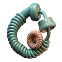 stunning rustic Retro Telephone Wire Isolated with Twisted Design authentic png