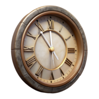 extraordinary modern Retro Wall Clock Transparent Background with Roman Numerals authentic png