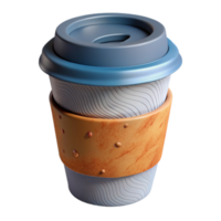 sereno artístico reutilizável café copo com silicone tampa isolado profissional png