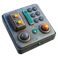 impressive creative Sci Fi Control Panel with Glowing Buttons Cutout high quality png