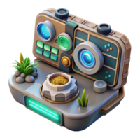extraordinary minimalist Sci Fi Interface for Planet Modification Isolated png