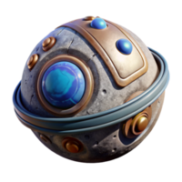 beautiful artistic Sci Fi Interface for Planet Modification Isolated high quality png