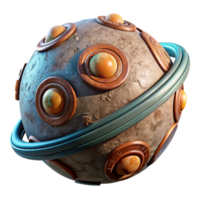 vibrant rustic Sci Fi Interface for Planet Modification Isolated authentic png