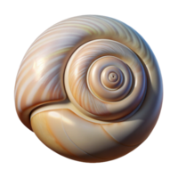 magnificent abstract Seashell Polished Surface Spiral Pattern Transparent Background detailed png
