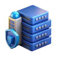 beautiful rustic Secure Data Center Illustration with Blue Racks Isolated detailed png