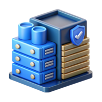 magnificent abstract Secure Data Center Illustration with Blue Racks Isolated exclusive png