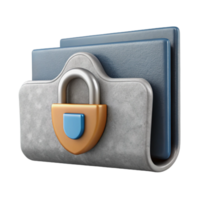 dramatic abstract Secure Folder Icon with Gray Folder Isolated professional png