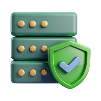 dramático artístico seguro servidor ilustração com verde marca de verificação transparente fundo original png