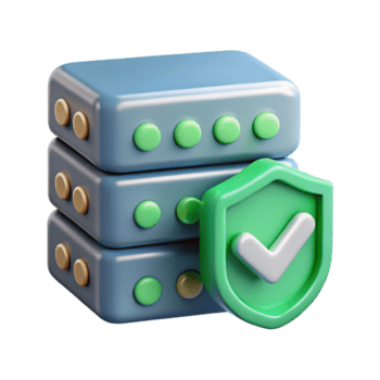 extraordinário vintage seguro servidor ilustração com verde marca de verificação transparente fundo profissional png