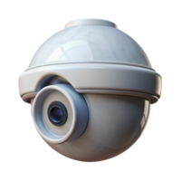 elegant classic Security Camera Dome Shaped White on Transparent Background png