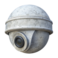 stunning traditional Security Camera Dome Shaped White on Transparent Background detailed png