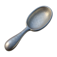 dramatic artistic Silver Spoon Top View Cutout Transparent Background high resolution png