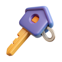 impressive rustic Single House Key Isolated Element detailed png