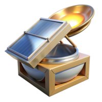 wonderful abstract Solar Oven in Use Bright Sunlight Isolated original png