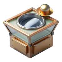 extraordinary rustic Solar Oven Top View Cutout with Detailed Reflection high quality png