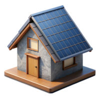 elegant abstract Solar Panel Installation on Rooftop Isolated high quality png