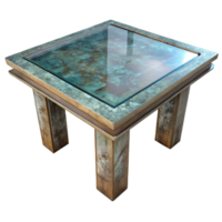 impressive abstract Square Dining Table Glass Top Transparent authentic png