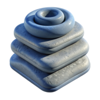 wonderful modern Stack of 3d Printed Objects Isolated Element professional png