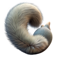magnificent rustic Squirrel Tail Detail Transparent Background Fur Texture detailed png