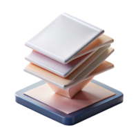wonderful rustic Stack of Blank Paper Levitating Neatly Transparent Background authentic png