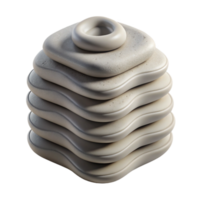 beautiful creative Stack of 3d Printed Objects Isolated Element original png