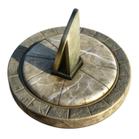 beautiful modern Sun Dial Base Stone Texture Transparent Background professional png