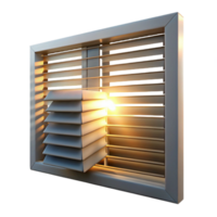 sereno rústico luz de sol mediante ventana persianas aislado alto resolución png