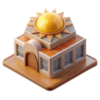 extraordinary rustic Sun Sensitive Architecture Isolated Top Angle authentic png