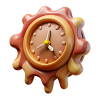 stunning rustic Surreal Clock Cutout with Melting Hands premium png