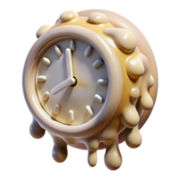 vibrant creative Surreal Clock with Melted Numbers high resolution png