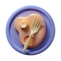 wonderful traditional Synthetic Plate and Fork Simple Design premium png