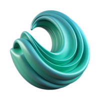 wonderful vintage Teal Abstract Wave Isolated with Smooth Edges original png