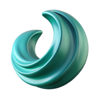 beautiful creative Teal Abstract Wave Isolated with Smooth Edges high quality png