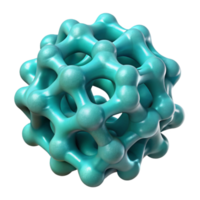 beautiful vintage Teal Synthetic Protein Structure Cutout Element high resolution png
