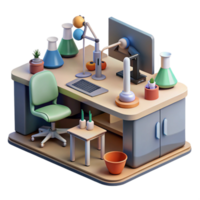magnificent abstract Team Collaboration in Modern Lab Isolated png