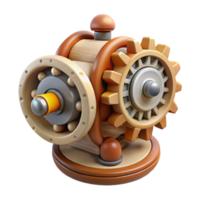 wonderful vintage Time Travel Device with Glowing Buttons Transparent Background authentic png