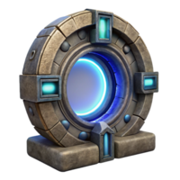magnificent abstract Time Travel Portal with Glowing Frame Isolated original png