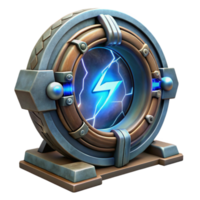 magnificent rustic Time Travel Portal with Glowing Frame Isolated png