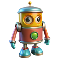 wonderful creative Tin Can Robot Toy with Bright Colors Cutout high quality png