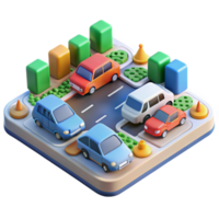 dramatic vintage Traffic Flow Optimization with Ai Algorithms Transparent Background professional png