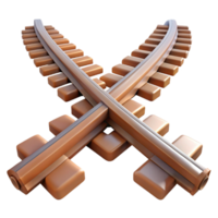 wonderful vintage Train Tracks Diverging Into Separate Paths Transparent Background exclusive png