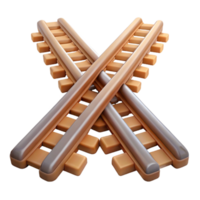 vibrant rustic Train Tracks Diverging Into Separate Paths Transparent Background high resolution png