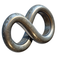 wonderful abstract Transhuman Symbol Infinity Loop Metallic Texture Isolated high resolution png