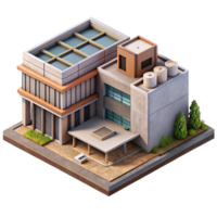 wonderful creative Urban Building Complex Isometric Projection Isolated authentic png
