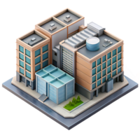 serene abstract Urban Building Complex Top View Transparent Background genuine png