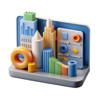 stunning abstract Urban Data Visualization with Infographics Transparent Background premium png