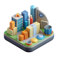 extraordinary contemporary Urban Data Visualization with Infographics Transparent Background high resolution png