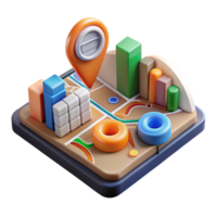 serene minimalist Urban Data Visualization with Infographics Transparent Background exclusive png