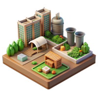 elegant creative Urban Farming Initiative Transparent Background High Angle View genuine png