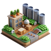 stunning creative Urban Farming Initiative Transparent Background High Angle View exclusive png